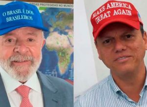 efeito-da-burrice-bolsonarista:-em-2026,-lula-de-verde-e-amarelo-e-tarcisio-de-bone-vermelho